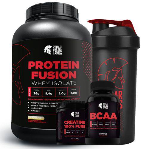 Kit Whey Protein Fusion + Bcaa + Creatina + Shaker é bom? Vale a pena?