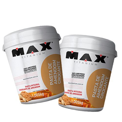 Kit 2x Pasta de Amendoim Crocante - 1005kg - Max Titanium é bom? Vale a pena?