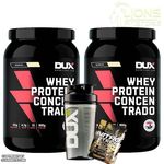 Kit 2x Whey Protein Concentrado 900g - Dux Nutrition + Shaker + Dose de Suplemento é bom? Vale a pena?