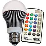 Lâmpada de LED RGB E-27 com Controle Remoto 16 Cores 5 Níveis de Intensidade Luminosa - FLC é bom? Vale a pena?