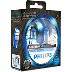 Lâmpada H7 3350k Philips Color Vision Azul é bom? Vale a pena?