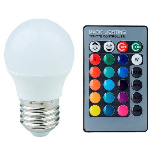 Lâmpada LED Bulbo Bolinha 03W RGB é bom? Vale a pena?