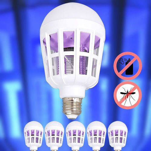Lâmpada LED Mata Mosquito 2 em 1 Kit 5 Peças CBRN06892 é bom? Vale a pena?