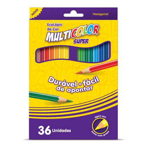 Lápis de Cor 36 Cores Multicolor Super é bom? Vale a pena?