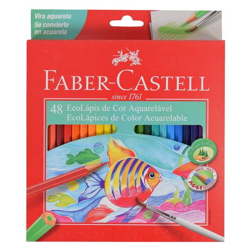 Lápis de Cor Sextavado Aquarelável Faber Castell - 48 Cores é bom? Vale a pena?