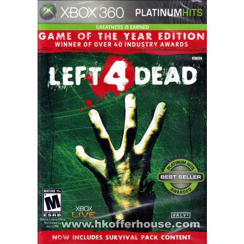 Left 4 Dead Goty Platinum Hits - Xbox 360 é bom? Vale a pena?