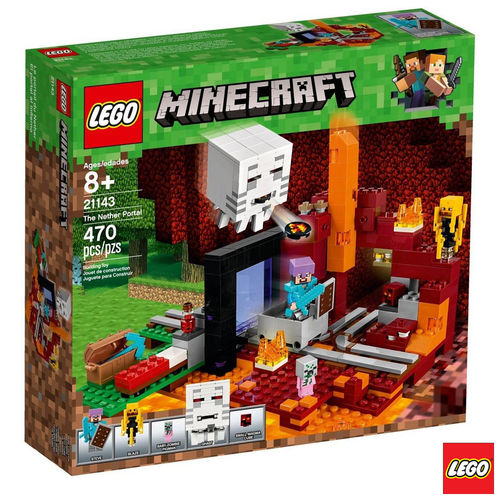 Lego Minecraft - o Portal do Nether - LEGO 21143 é bom? Vale a pena?