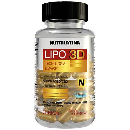Lipo 3D - 30 Cápsulas - Nutrilatina é bom? Vale a pena?