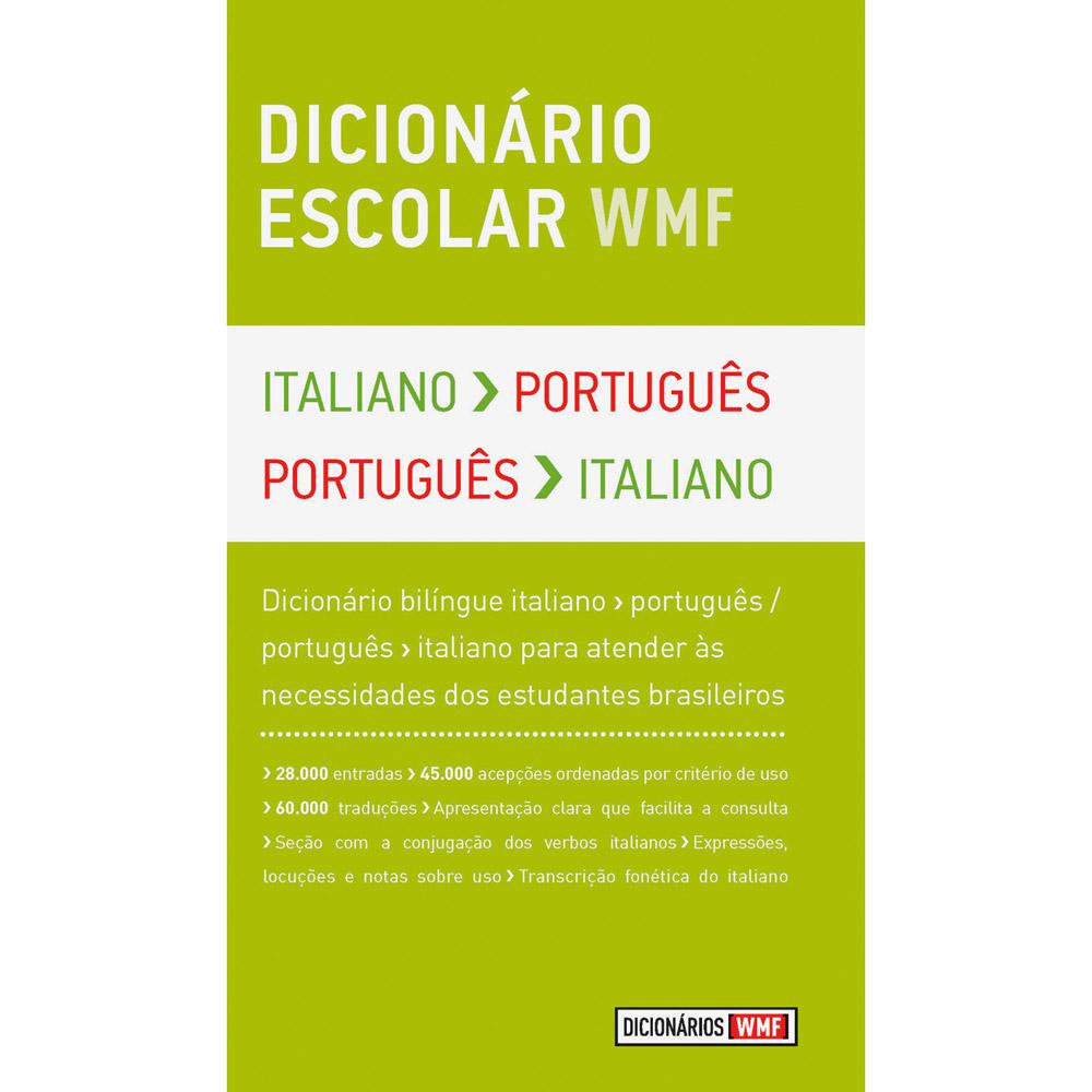 Livro - Dicionário Escolar WMF: Italiano-Português - Português-Italiano é bom? Vale a pena?