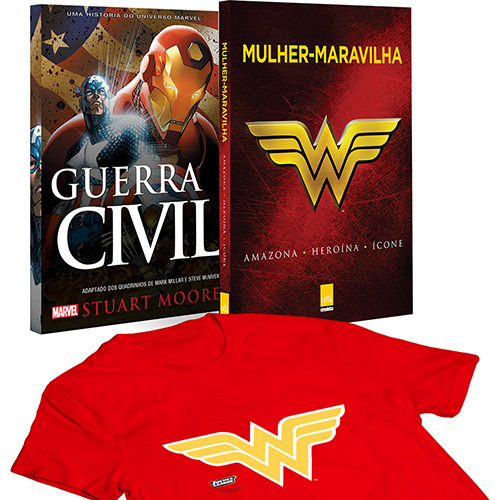 Livro - Mulher-Maravilha + Guerra Civil + Camiseta é bom? Vale a pena?