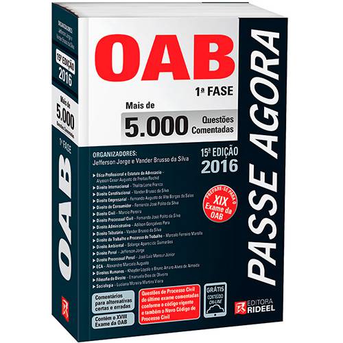 Livro - OAB 1ª Fase: Passe Agora - Mais de 5.000 Questões Comentadas é bom? Vale a pena?