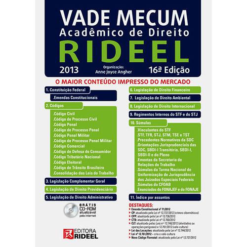 Livro - Vade Mecum Acadêmico de Direito Rideel: O Maior Conteúdo Impresso do Mercado é bom? Vale a pena?