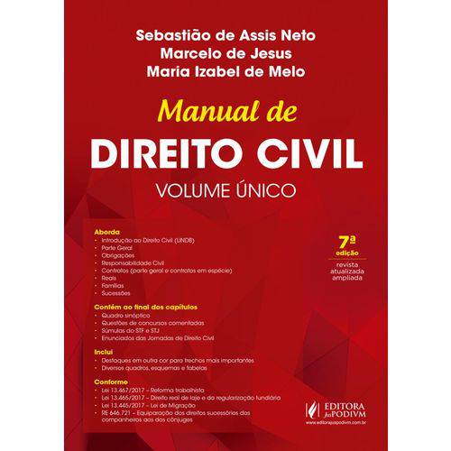 Manual de Direito Civil - Volume Único (2018) é bom? Vale a pena?