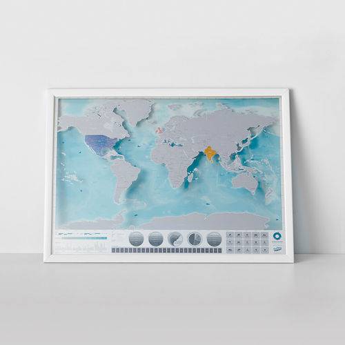 Mapa de Raspadinha Ocean - Plástico - 80x60 - Raspe os Países Visitados é bom? Vale a pena?