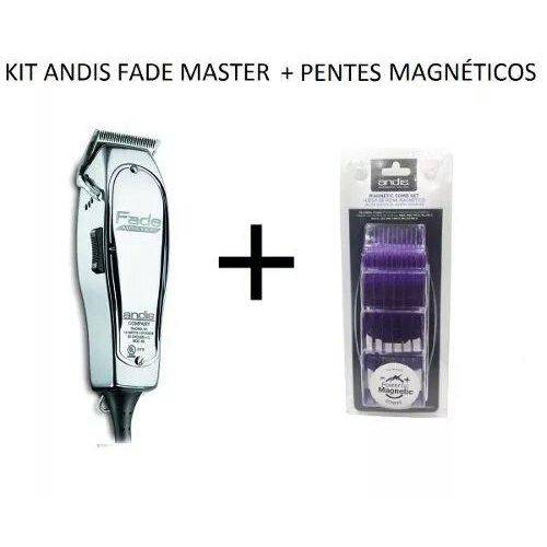 Máquina de Corte Andis Fade Master 110v + Kit 5 Pentes Guias Magneticos é bom? Vale a pena?