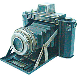 Máquina Fotográfica Decorativa de Metal Azul - BTC é bom? Vale a pena?