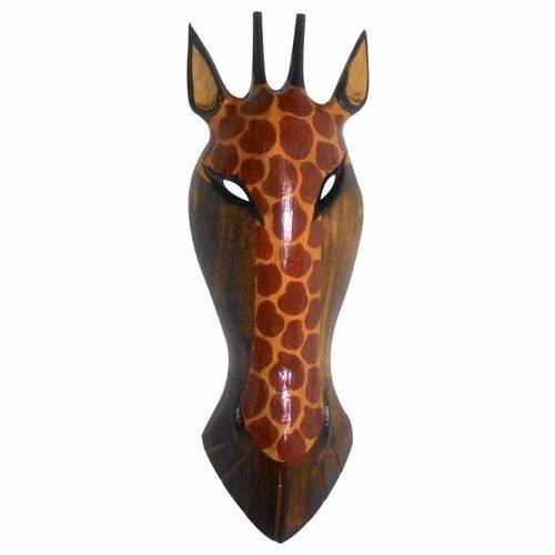 Máscara de Girafa Vermelha em Madeira com 27 Cm Importado da Indonésia é bom? Vale a pena?