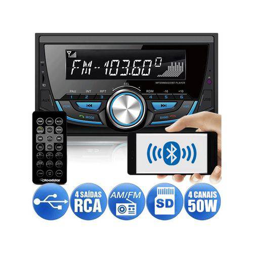 Media Receiver Roadstar RS-3707BR Bluetooth 4x50W 4 Saídas RCA USB MP3 Auxiliar Cartão SD Rádio FM é bom? Vale a pena?