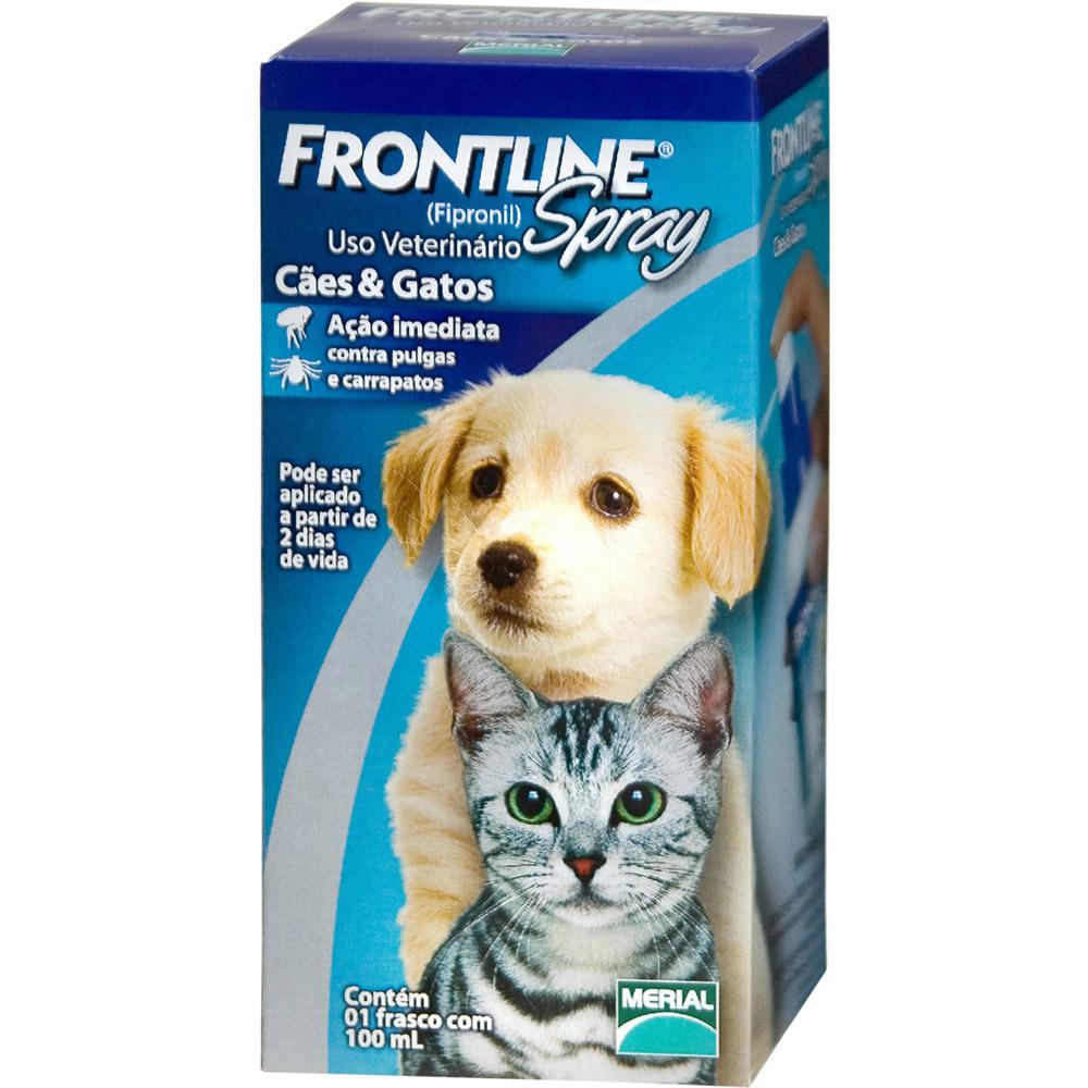 Medicamento Antipulgas e Carrapatos p/ cães e gatos Spray 100ml - Frontline é bom? Vale a pena?