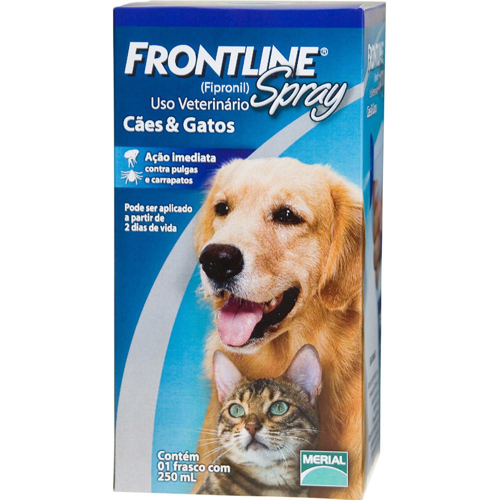 Medicamento Antipulgas e Carrapatos p/ cães e gatos Spray 250ml - Frontline é bom? Vale a pena?
