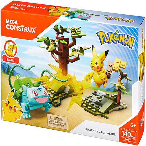 Mega Construx Pokémon Batalha Pikachu Vs Bulbasaur - Mattel é bom? Vale a pena?