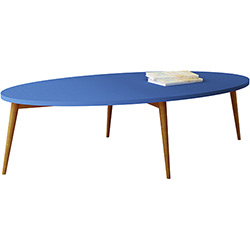 Mesa de Centro Oval Azul (35x120x65cm) - Orb é bom? Vale a pena?