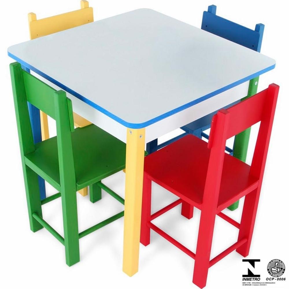 Mesa Infantil Com 4 Cadeiras Coloridas 5017 Carlu é bom? Vale a pena?