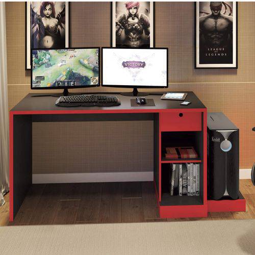Mesa para Computador Desk DRX 3000 Siena Móveis Preto/Vermelho é bom? Vale a pena?