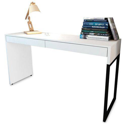 Mesa para Escritório Escrivaninha Desk 2 Gavetas Branco - Fit Mobel é bom? Vale a pena?