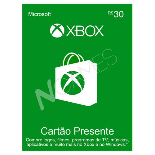 Microsoft Gift Card R 30 - Xbox Live Brasil é bom? Vale a pena?