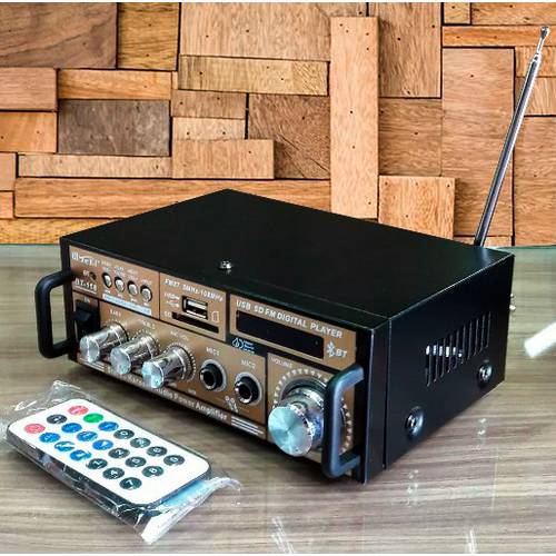 Mini Amplificador com Bluetooth Karaokê Stereo Áudio Mp3 / Usb / Sd / Fm Digital Player é bom? Vale a pena?