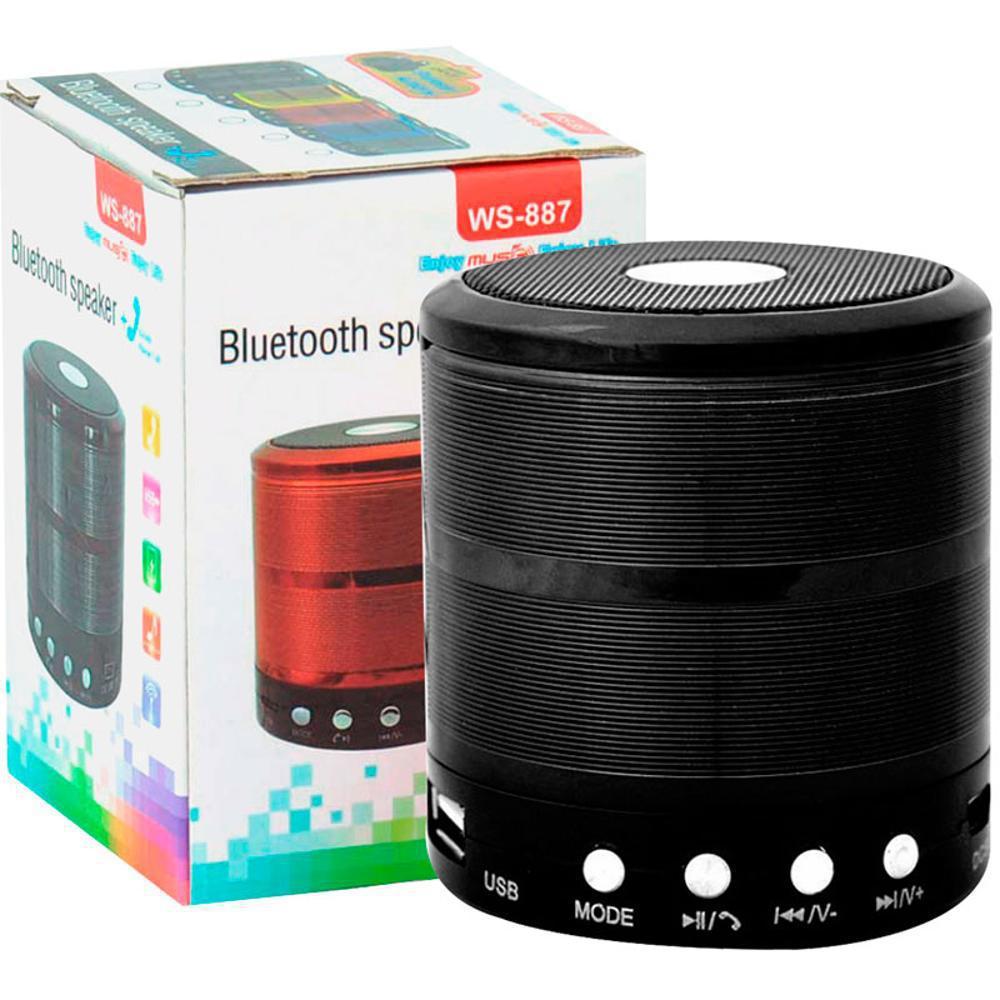 Mini Caixa De Som Portátil Bluetooth Ws-887 Com Rádio Fm - Preta é bom? Vale a pena?