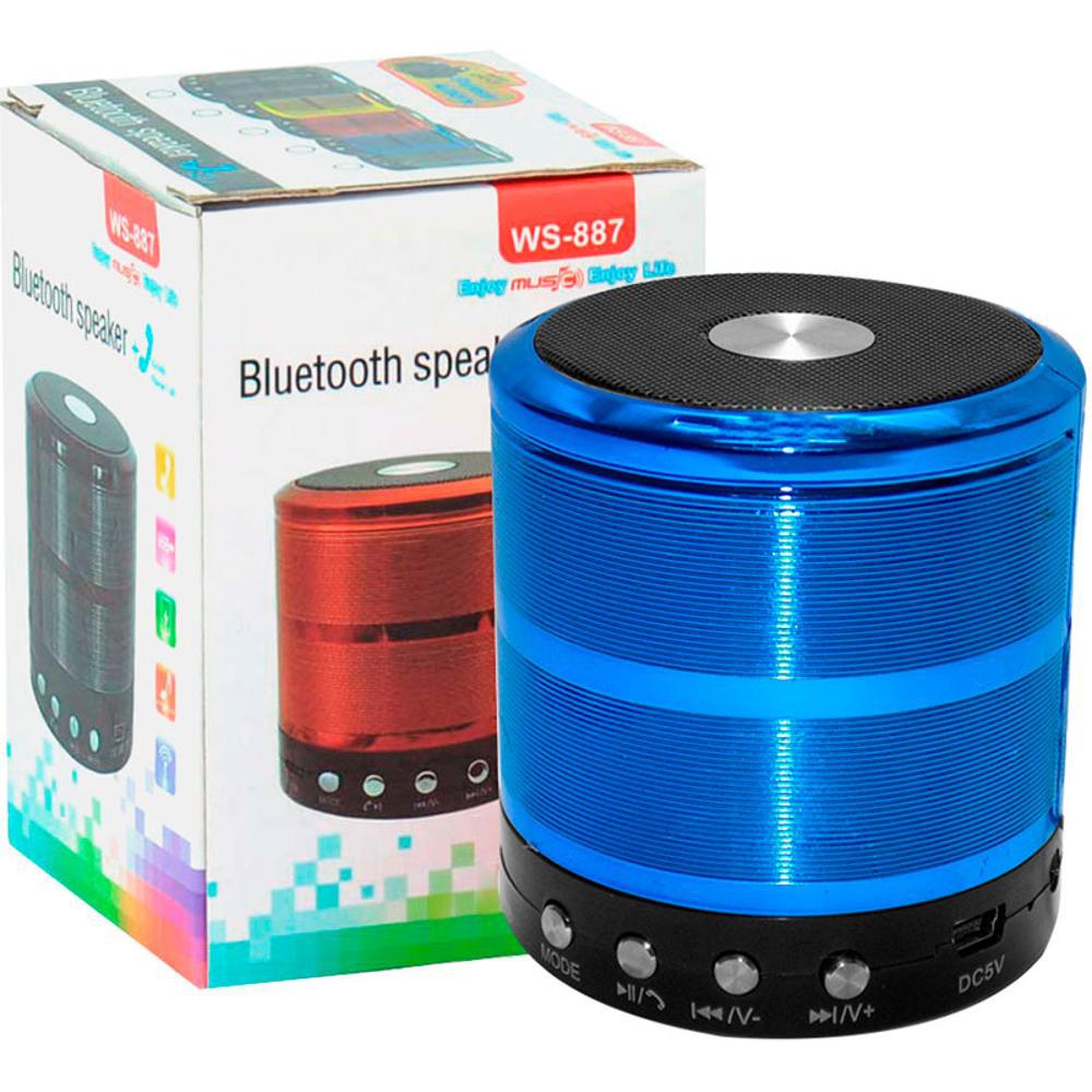Mini Caixa De Som Portátil Speaker Ws-887 - Azul é bom? Vale a pena?