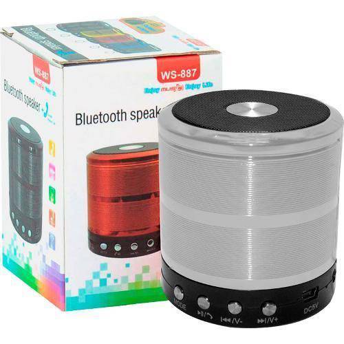 Mini Caixa de Som Portátil Speaker WS-887 Prata - C é bom? Vale a pena?