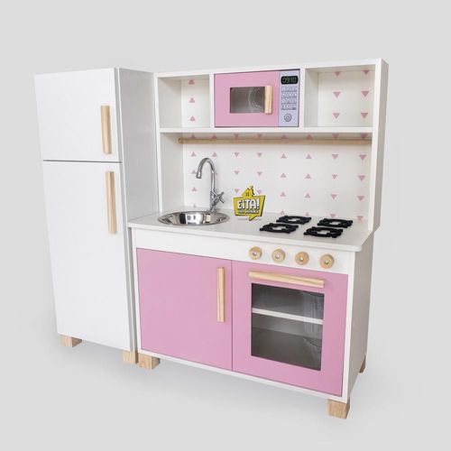 Mini Cozinha Mdf Infantil Completa com Geladeira Rosa é bom? Vale a pena?