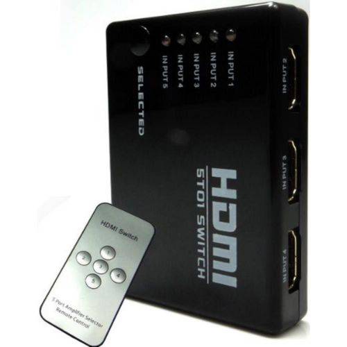 Mini Hub Switch Hdmi 5 Portas Full Hd 1080p + Controle Remoto Kp-3460 - Knup é bom? Vale a pena?