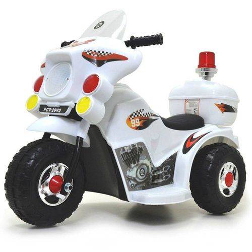 Mini Moto Elétrica Infantil Branca Triciclo para Crianças Policia é bom? Vale a pena?