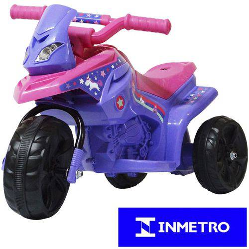Mini Moto Elétrica Triciclo Criança Infantil Bateria 6V Rosa Roxa Unicórnio Bivolt é bom? Vale a pena?
