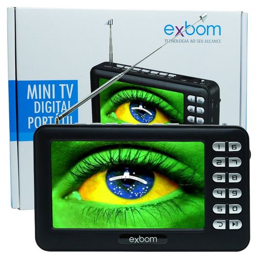 Mini Tv Digital Portátil HD Tela 4.3 USB Sd Rádio Fm Isdb-t Monitor Exbom MTV-43A é bom? Vale a pena?