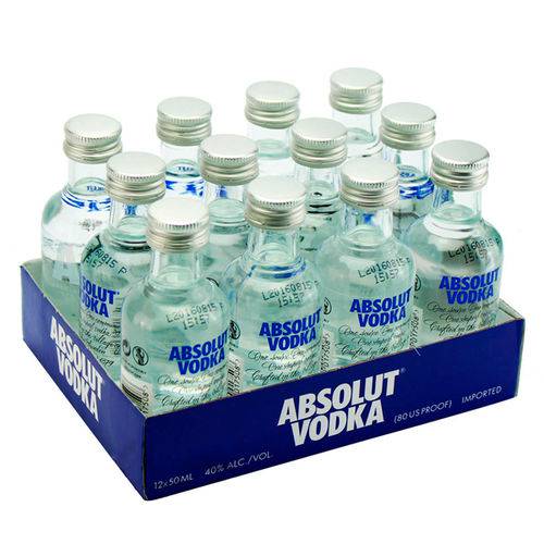 Mini Vodka Absolut 50ml Natural Miniatura Mini Garrafa Kit 12 Unidades é bom? Vale a pena?