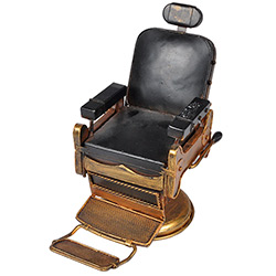 Miniatura Cadeira de Barbeiro Decorativo Dr0102 Azul/Ouro - BTC é bom? Vale a pena?