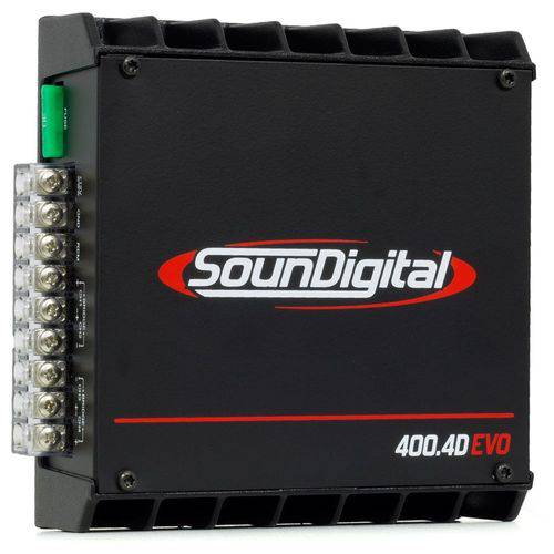 Módulo Amplificador Digital SounDigital SD400.4D EVO II Black - 4 Canais - 524 Watts Rms é bom? Vale a pena?
