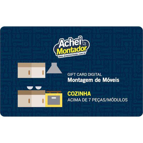 Montagem de Cozinha Acima de 7 Peças/Modulos - Gift Card Digital é bom? Vale a pena?
