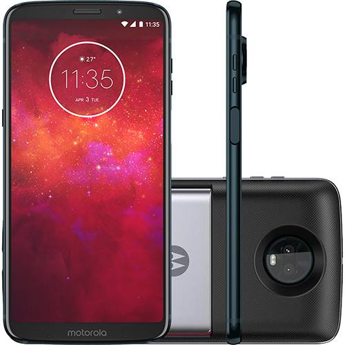 Smartphone Motorola Moto Z3 Play - Power Pack & Dtv Edition Dual Chip Android Oreo - 8.0 Tela 6" Octa-Core 1.8 GHz 64GB 4G Câmera 12 + 5MP (Dual Traseira) - Índigo é bom? Vale a pena?