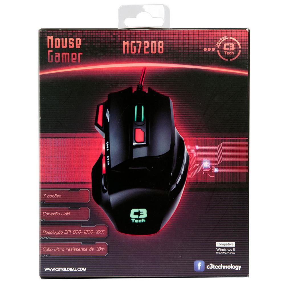 Mouse Gamer C3 Tech Mg7208 Bk é bom? Vale a pena?