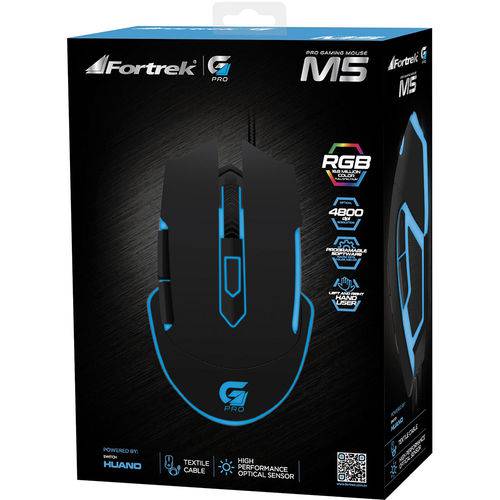Mouse Gamer Pro M5 Rgb Preto Fortrek é bom? Vale a pena?