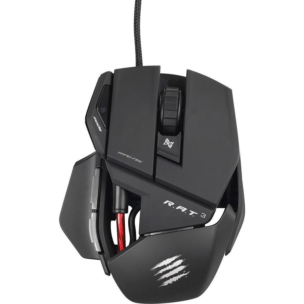 Mouse Gamer Rat 3 Preto Laser 3500 DPI - Mad Catz é bom? Vale a pena?