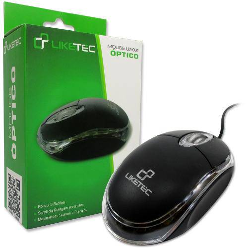 Mouse Usb Optico 800 Dpi Preto Classic M-001 Liketec é bom? Vale a pena?