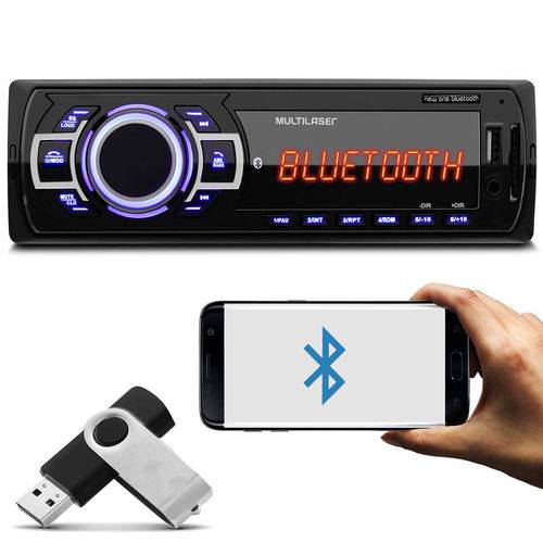 MP3 Player Automotivo Multilaser New One Bluetooth P3319P 1 Din USB Sd Aux MP3 Fm + Pen Drive 8GB é bom? Vale a pena?