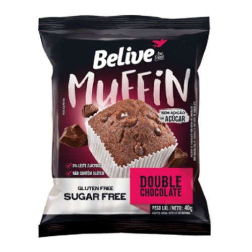 Muffin Double Chocolate - Belive - Sem Glúten/Sem Lactose/Sem Açúcar - 40g é bom? Vale a pena?